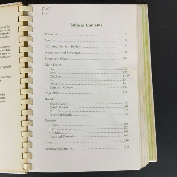 Baylor University Alumni Cookbook Homecoming Special Foods Memories 1996 Spiral - Picture 5 of 12